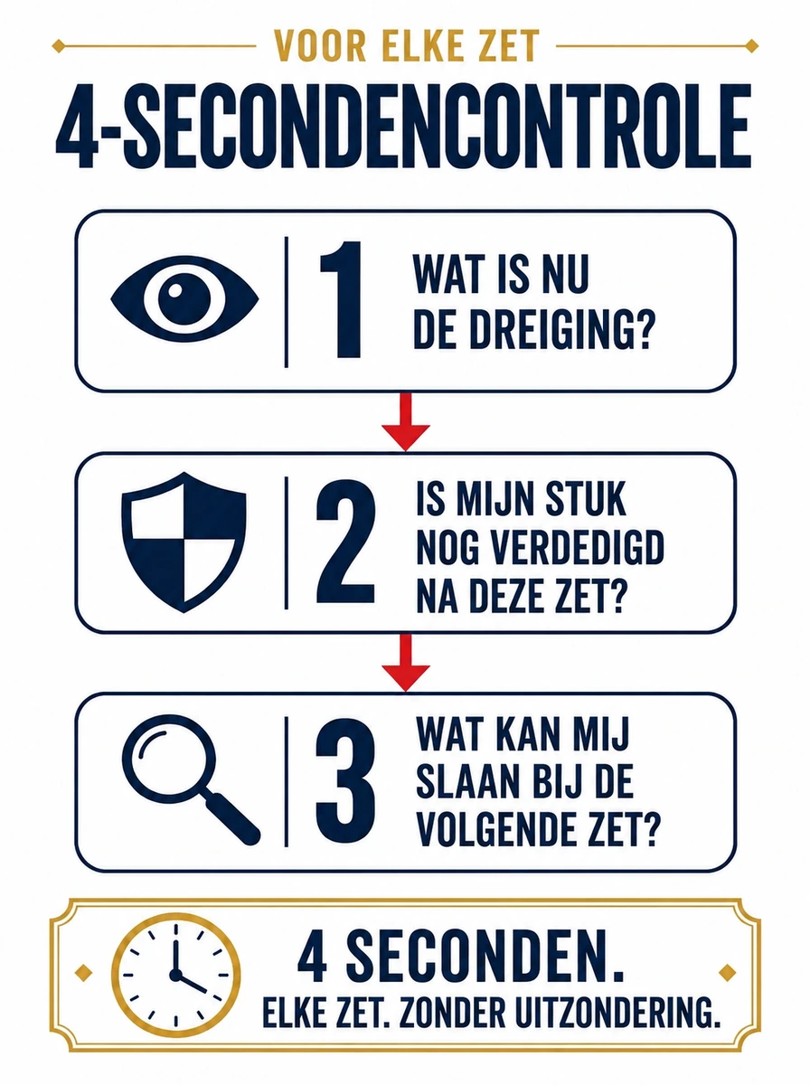Viersecondencontrole vóór elke zet