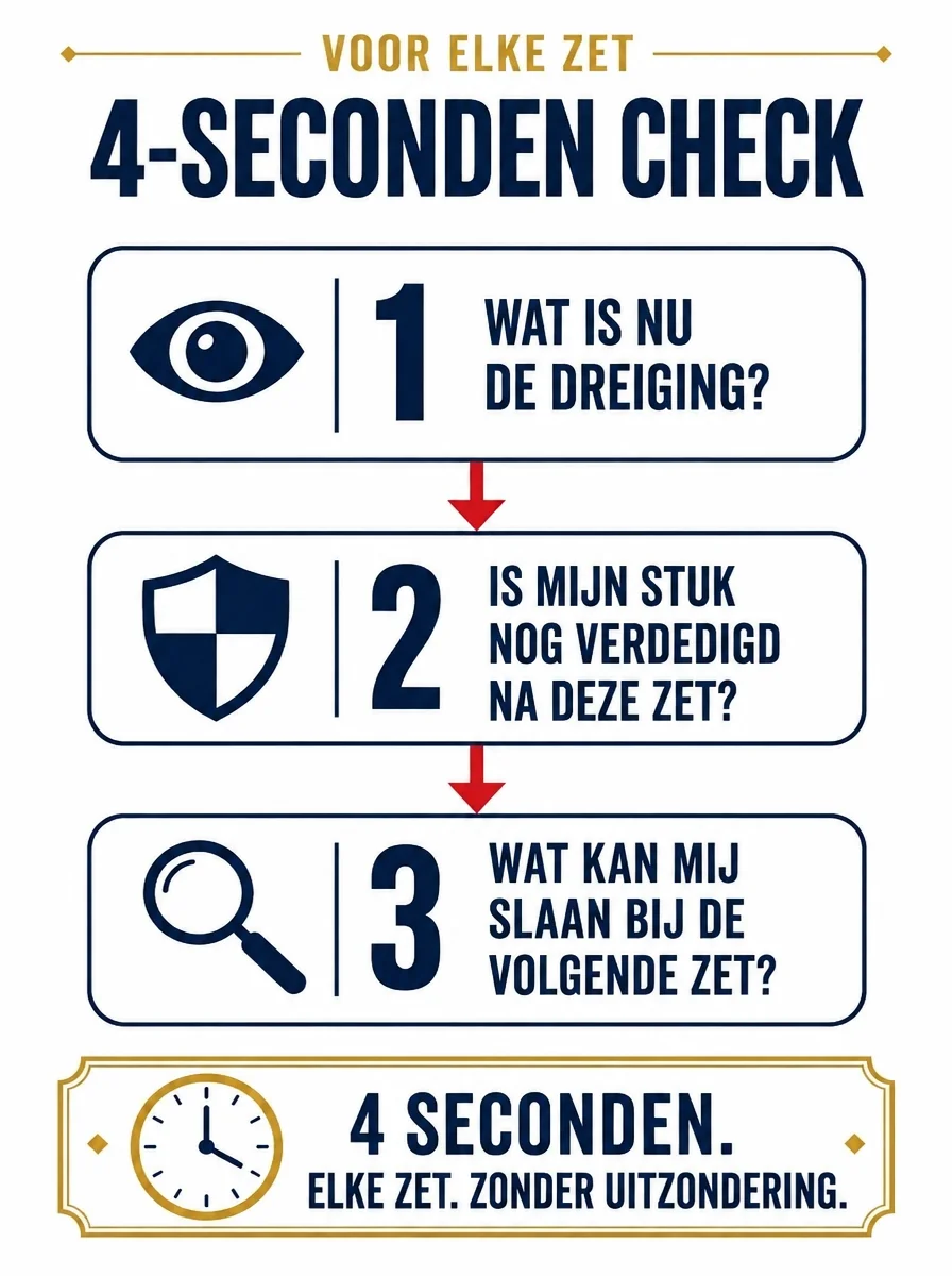Viersecondencontrole vóór elke zet
