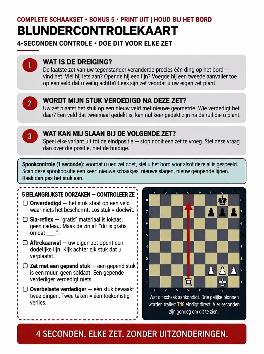 Foutencontrolekaart: controleer dreigingen voordat u zet