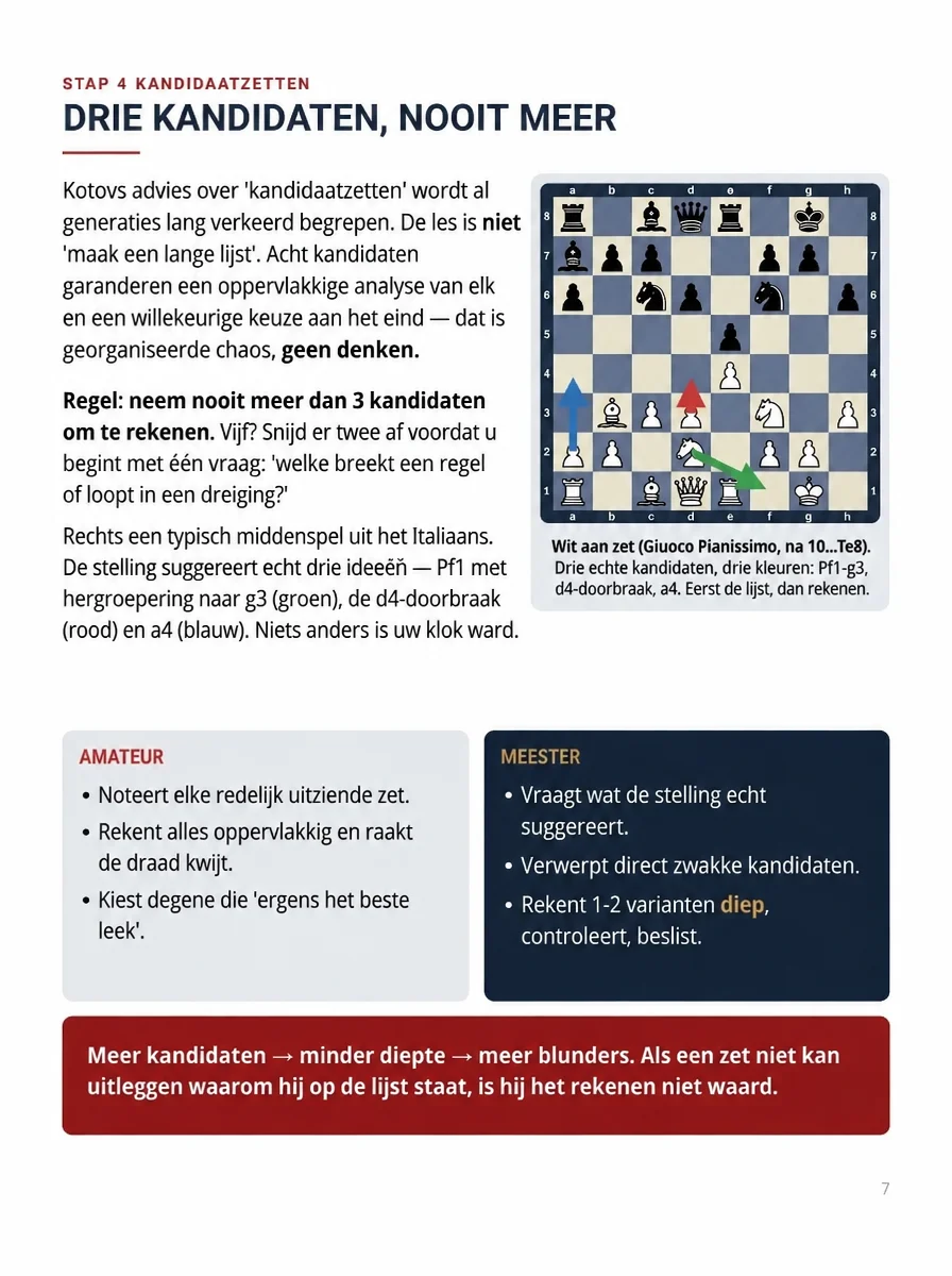 Drie kandidaatzetten kiezen voordat u beslist