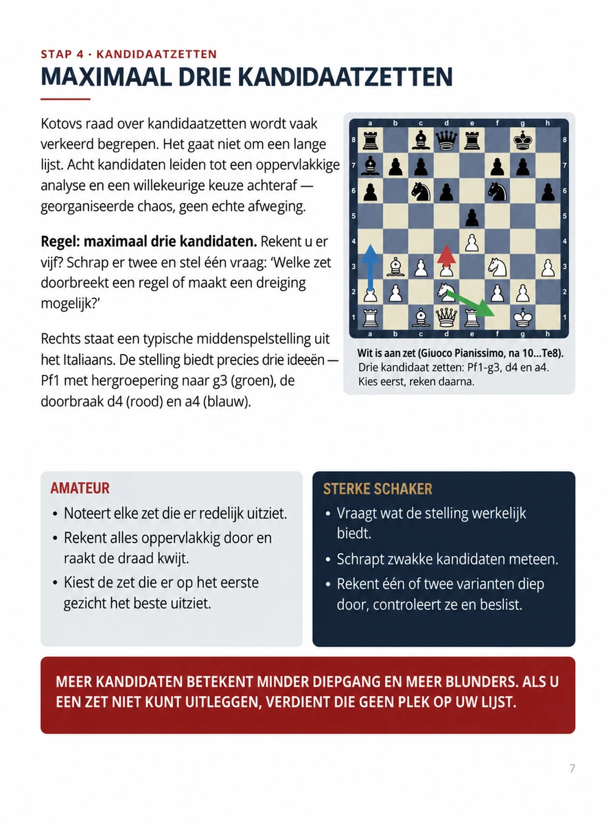 Drie kandidaatzetten kiezen voordat u beslist