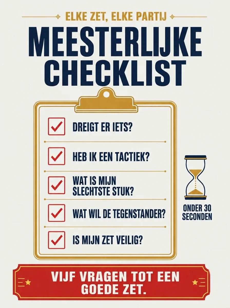 Checklist van de meester: vijf vragen vóór een zet